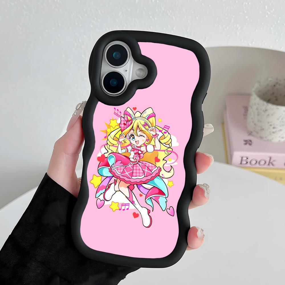 Sakura Uta Cure Idol Wavy Edge TPU Mobile Phone Case for iPhone 17 16 15 14 13 12 11 Air Pro Max Plus Colorful Cover