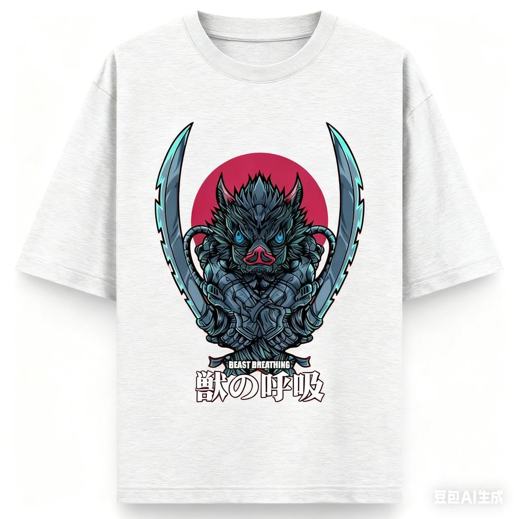 Demon Slayer Anime Printing Oversized Cotton Tshirt Men and Women Comfortable Fashion Street Y2K  Summer Absorb Sweat Tshirt