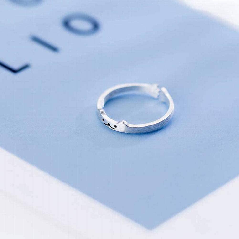 Roztomilý prsten s koťátkem Osobnost Jednoduchý prsten na prst Dárek pro pár Ženy