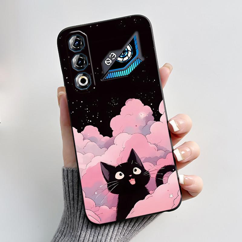 Für ZTE Nubia Neo 3 GT 5G Z2465N Hülle Süßes Kaninchen Schwarz Weiches TPU Silikon Stoßfeste Rückabdeckung Für ZTE Nubia NEO3 GT 5G Hülle