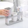 Multifunction Toothbrush Racks Free Punching Brush Set Tooth Cup Holders Teeth Vertical Cup Holder Storage Rack Toothpaste