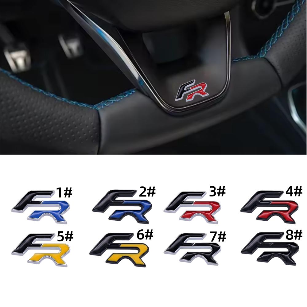 1Pc 3D Metal Car Steering Wheel Emblem Badge Sticker for Mk2 Mk3 Ateca Ibiza Leon VZ Cupra Tarraco Alhambra Exeo Arona Formula Race