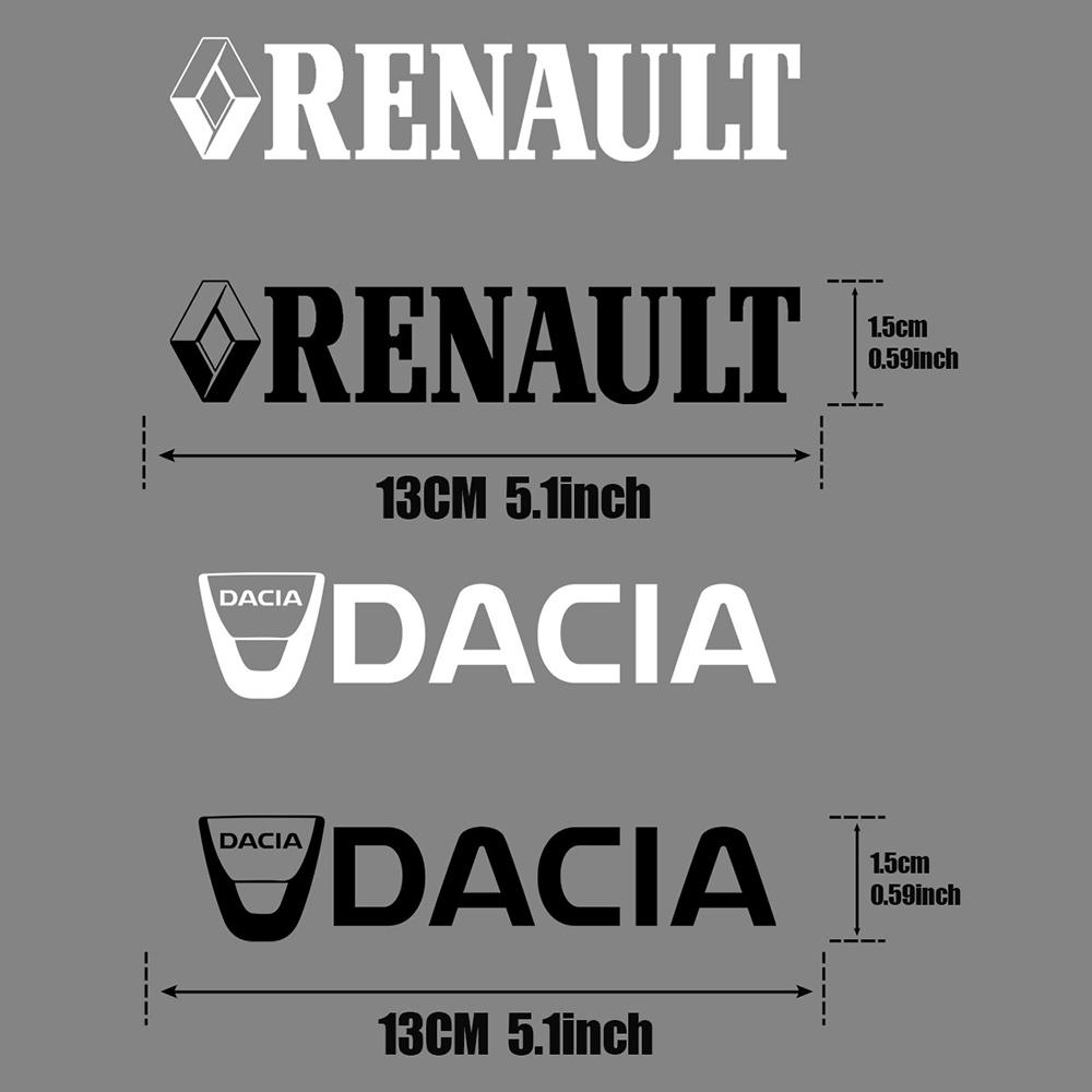 4PCS Car Styling Body Fender Trunk Rearview Mirror Decoration Stickers For Renault DACIA Fluence Scenic Loguna Trafic Koleos ZOE PP24