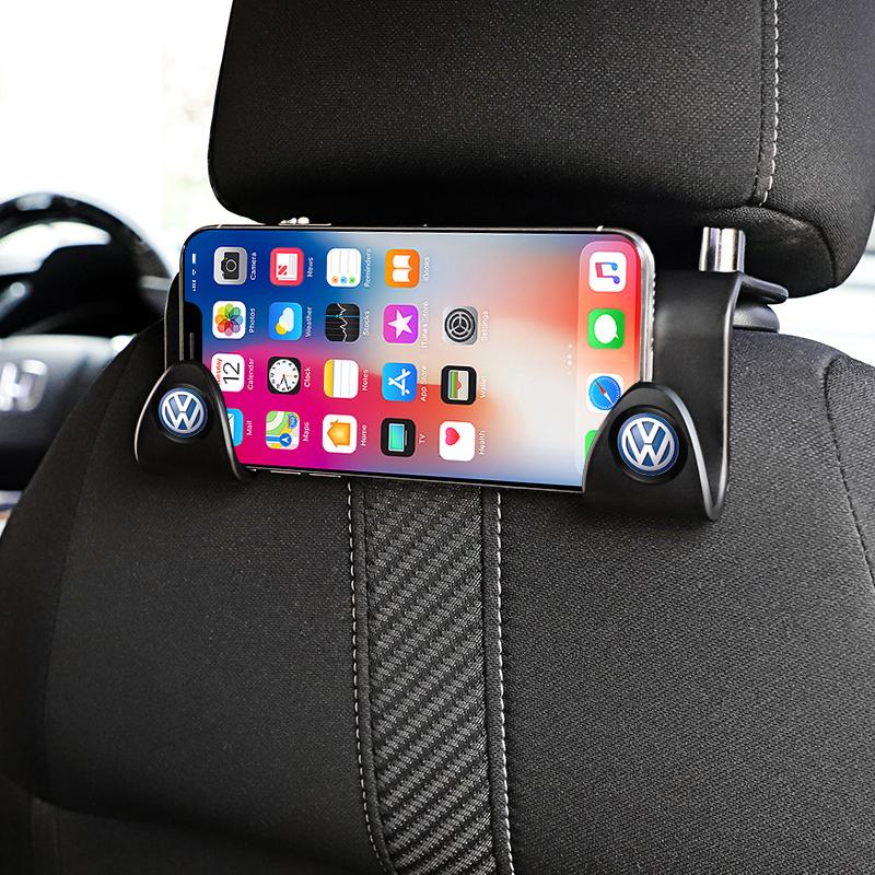 2026 Hot For Volkswagen VW Car Emblem Seat Back Storage Hook Organizer Holder For VW GTI Polo Golf Passat Tiguan Arteon Touareg