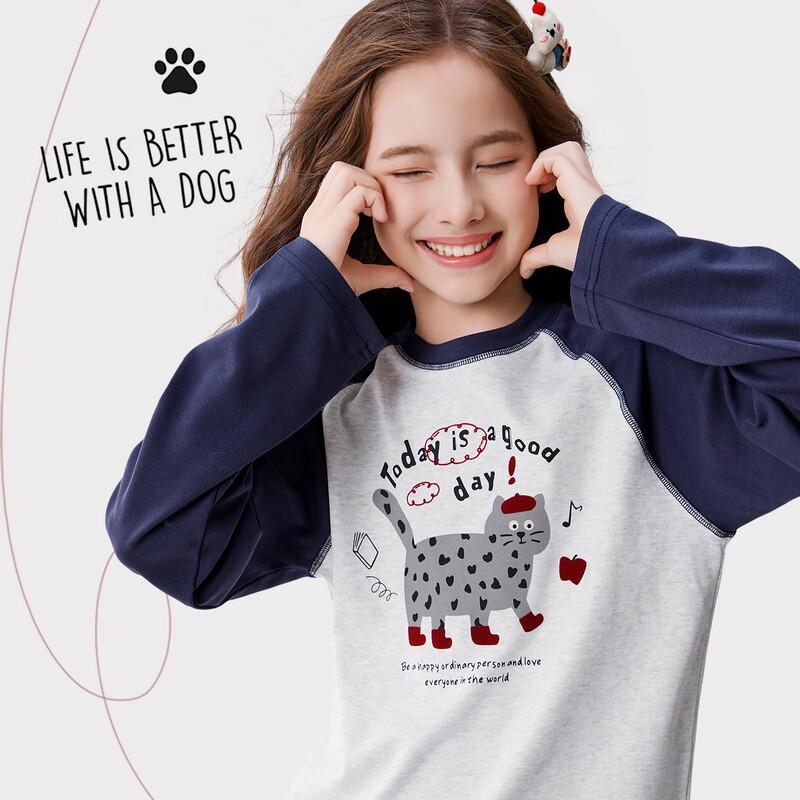 Duomiaowu Girls' Spring/Autumn Long-Sleeve T-Shirt