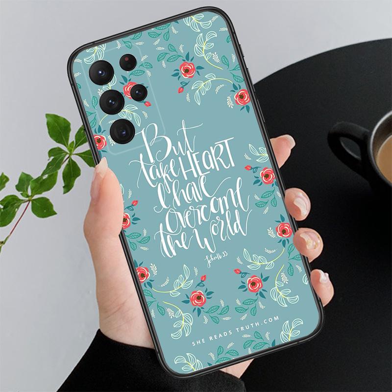 

Bible verse Christ Jesus Funda Phone Case For Samsung Galaxy S25 S24 S23 S22 S21 Ultra S24 S23 S22 S21 S25 Plus S24 S20 FE S25Plus