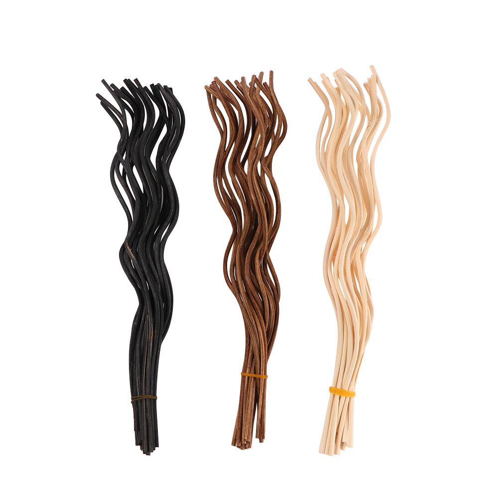 10pcs Wavy Aroma Rattan Sticks Reed Diffuser Sticks Exquisite Diffuser Rattan Home Office Portable Plant Fragrance Craft