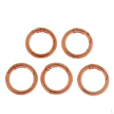 Ronde karabijnhaakclips van zinklegering - Set van 5