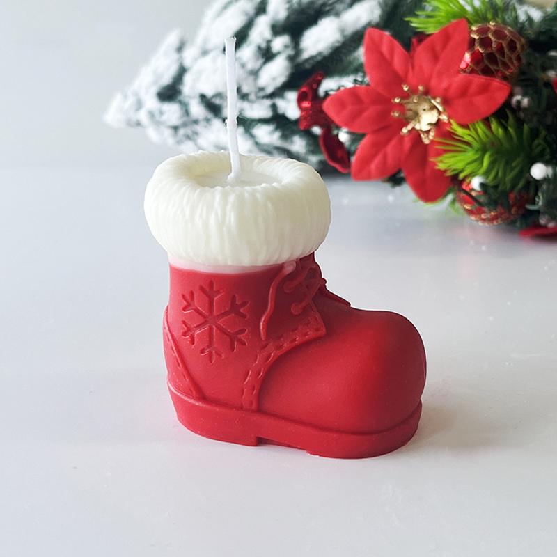 Christmas Handmade Candles Party Decoration Aromatherapy Christmas Gift Room Fragrance Festive Atmosphere 6x6.5x4.5cm