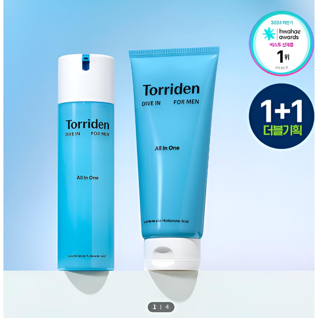 [Torriden] Dive-In For Men Low Molecular Hyaluronic Acid All-in-One Gel Set 200g x 2