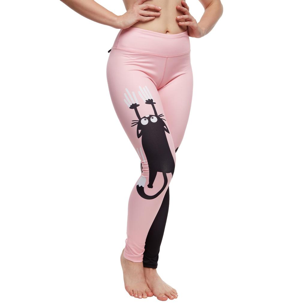 striped workout tights