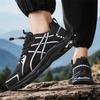 Four Seasons Trend Fashion Low-top Foot Hiking Shoes Contrast Colors Men's Outdoor Casual Sneakers Student Platform Shoes