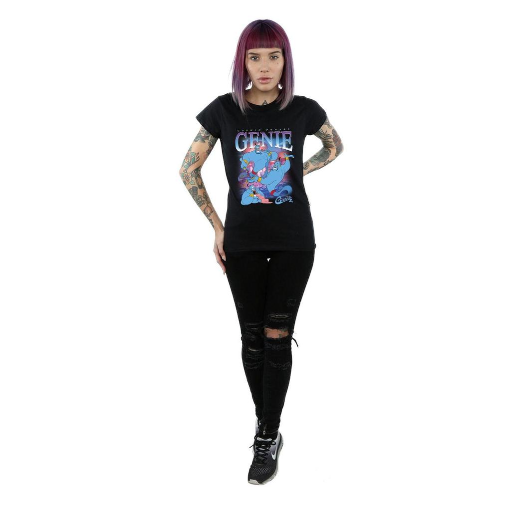 Disney Damen/Damen Aladdin Dschinni Montage Baumwoll-T-Shirt