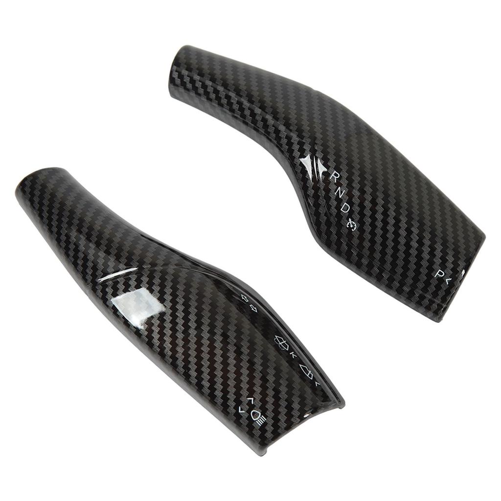 1 Pair Steering Gear Lever Cover Carbon Fiber Pattern Shift Lever Trim