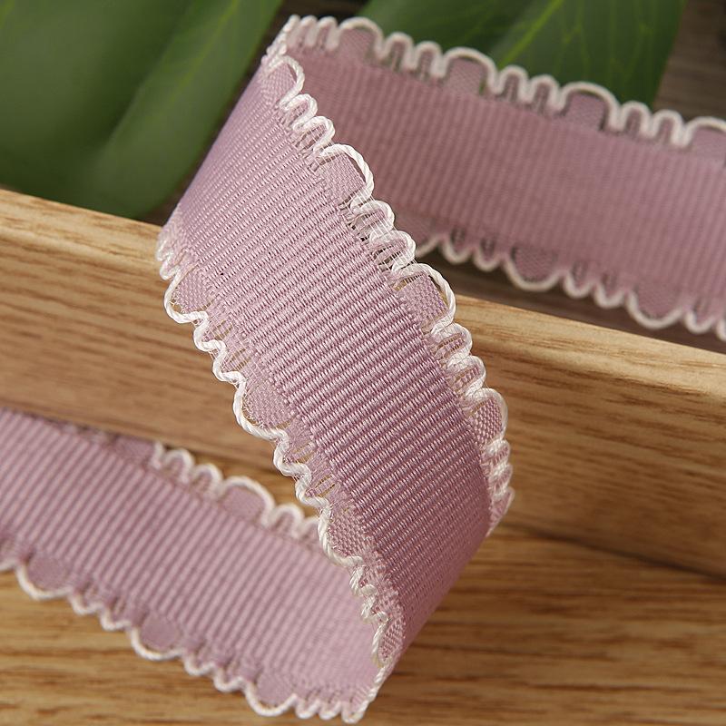 

5Yards Picot Edge Ribbon Grosgrain Ribbon with Fine Loops for Clothing Sewing Gift Wrapping DIY Hair Bows Hat Decor Craft Supply 10mm-5yards фіолетовий