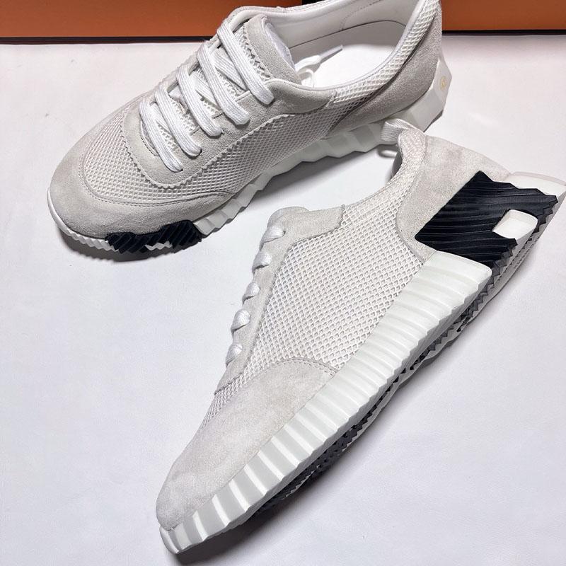 2025New Mirrored H casual sneakers, lightweight, European-style genuine leather, fashionable, unisex mesh casual shoes