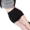 Women's 2025 Spicy Girl High-Waisted Black A-Line Shorts - Slimming & Cool Summer Hot Pants