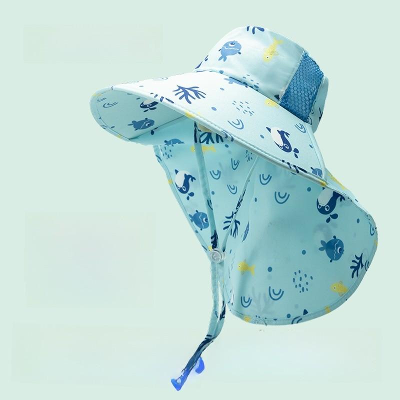Kids Sun Protection Cap With Adjustable Fit And Wide Brim For Spring And Summer Use