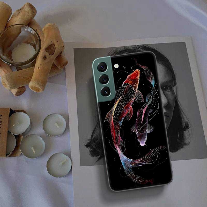 Majestic Koi Fish Phone Case For Samsung Galaxy S22 S25 Ultra S21 S10 Plus S26 Edge S20 S23 S24 FE Cover Silicone Soft TPU C