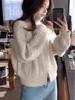 Women's Heavy Cable Knit Wool Cardigan - High Neck Raglan Sleeve, Thick Five-Needle, Loose Zip-Up Sweater
