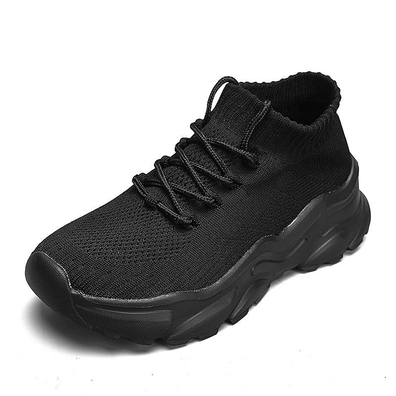 New breathable fly-woven couple shoes sports shoes female student running shoes