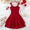 2026 Spring/Summer Plus Size Bow Strap Bodycon Dress: European & American Fashion