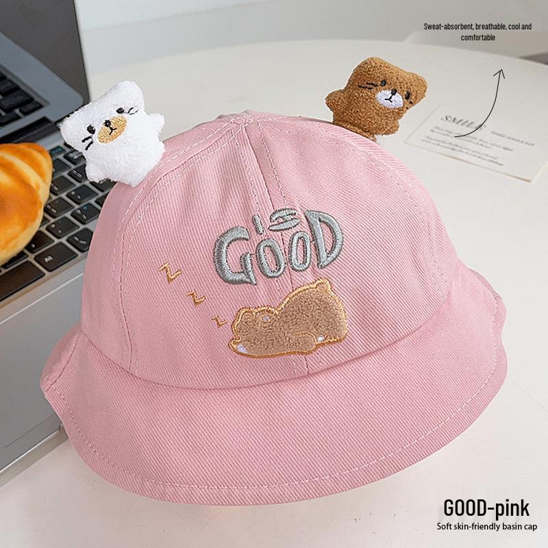 Kids' Cartoon Crane Baseball Cap - Cute Korean Style for Spring & Summer