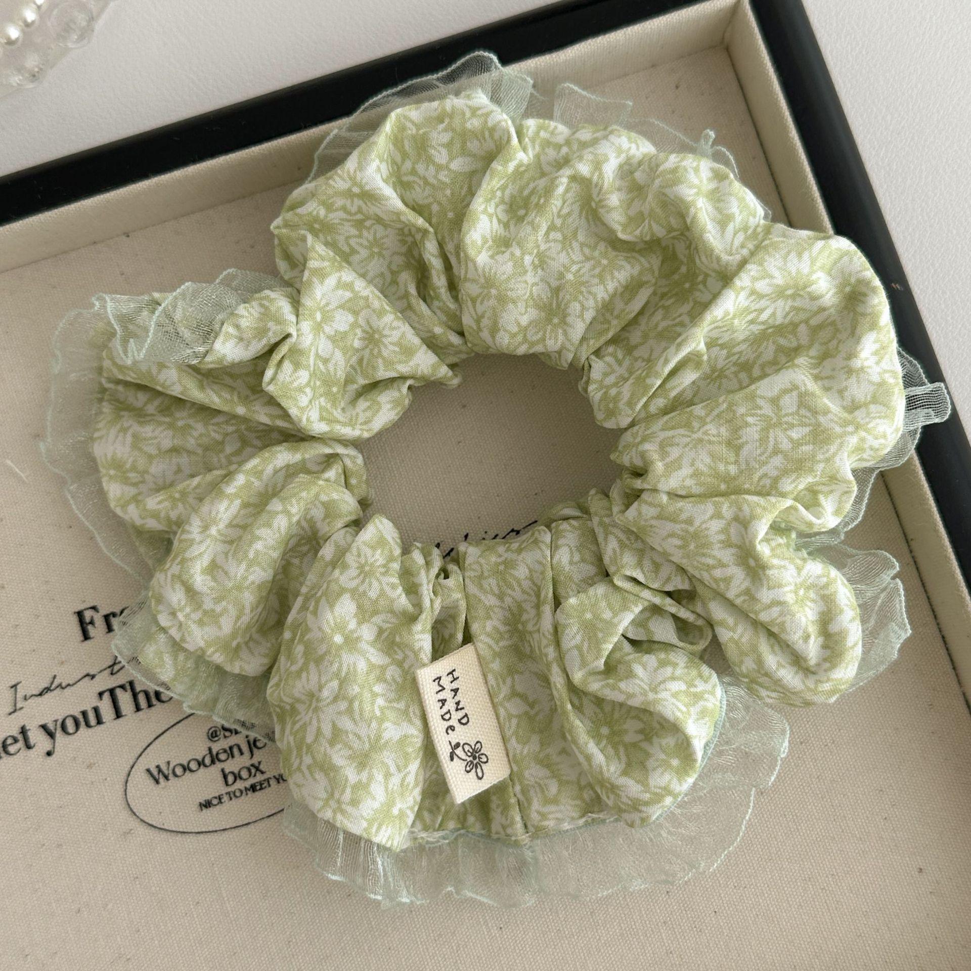 

Elastic Hair Rope Hair Ring Accessories Does Not Damage The Hair зелёный