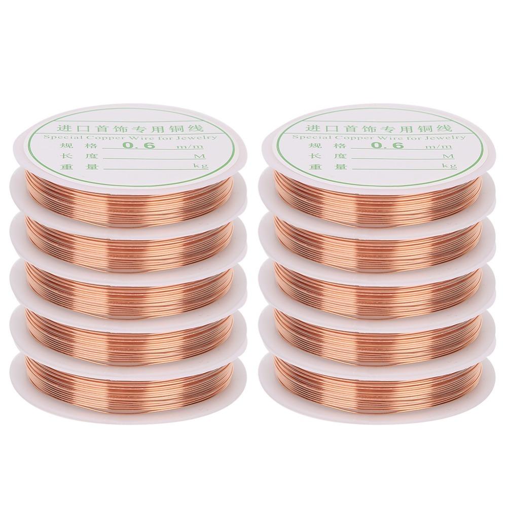 10 Stück Roségoldfarben Schmuck Kupferdraht 0,6 mm Halskette Schmuck Perldraht Perlenzubehör