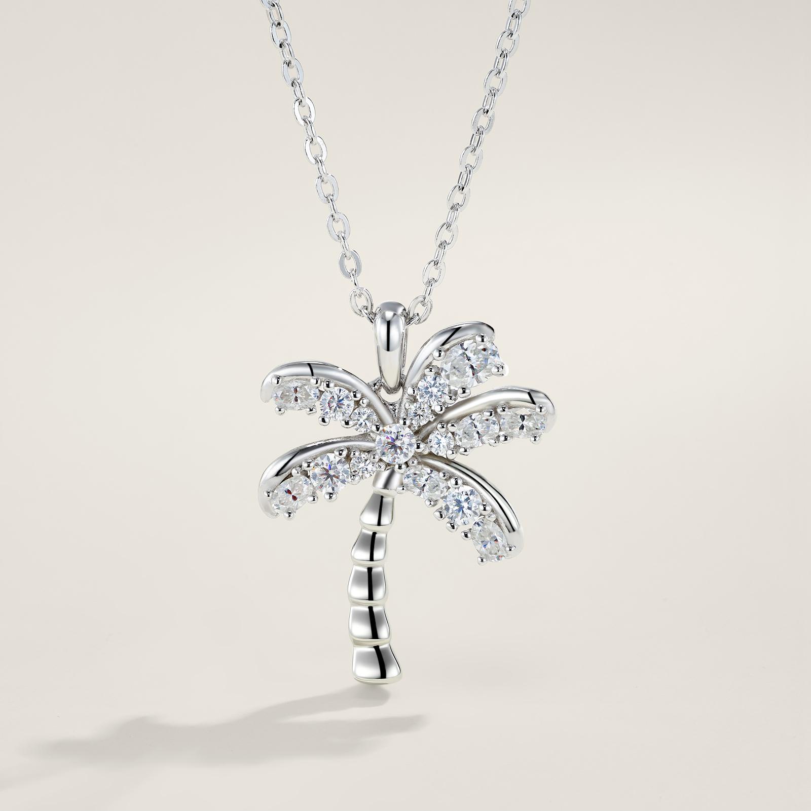 Fashion Trendy 18k White Gold Plated Classic Round Moissanite Link Chain Pendant Jewelry Women P17396&18inches серебряный