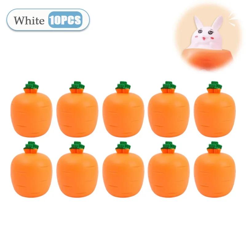 Squishy Carrot Rabbit Squeeze Telescopic Toys Kids Children's Radish Rabbit Cup Pinch Music Toy Creative Stress Relief Gift