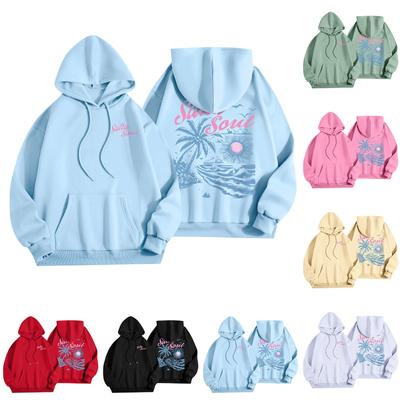 Women's Fashion Women's Lightweight Long Sleeve Pullover With Pockets Preppy Graphic Hoodie