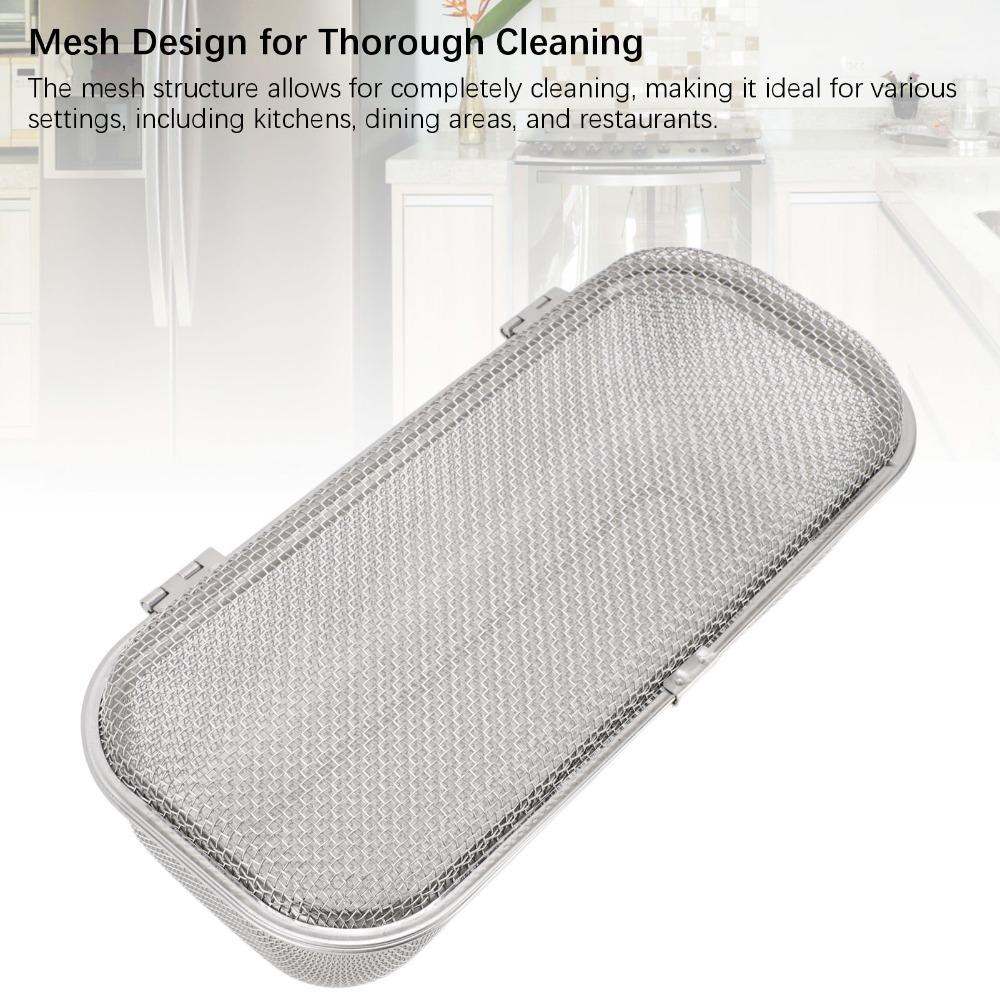 Fine Mesh Dishwasher Basket Rectangular Cutlery Holder Chopstick Basket  Restaurant
