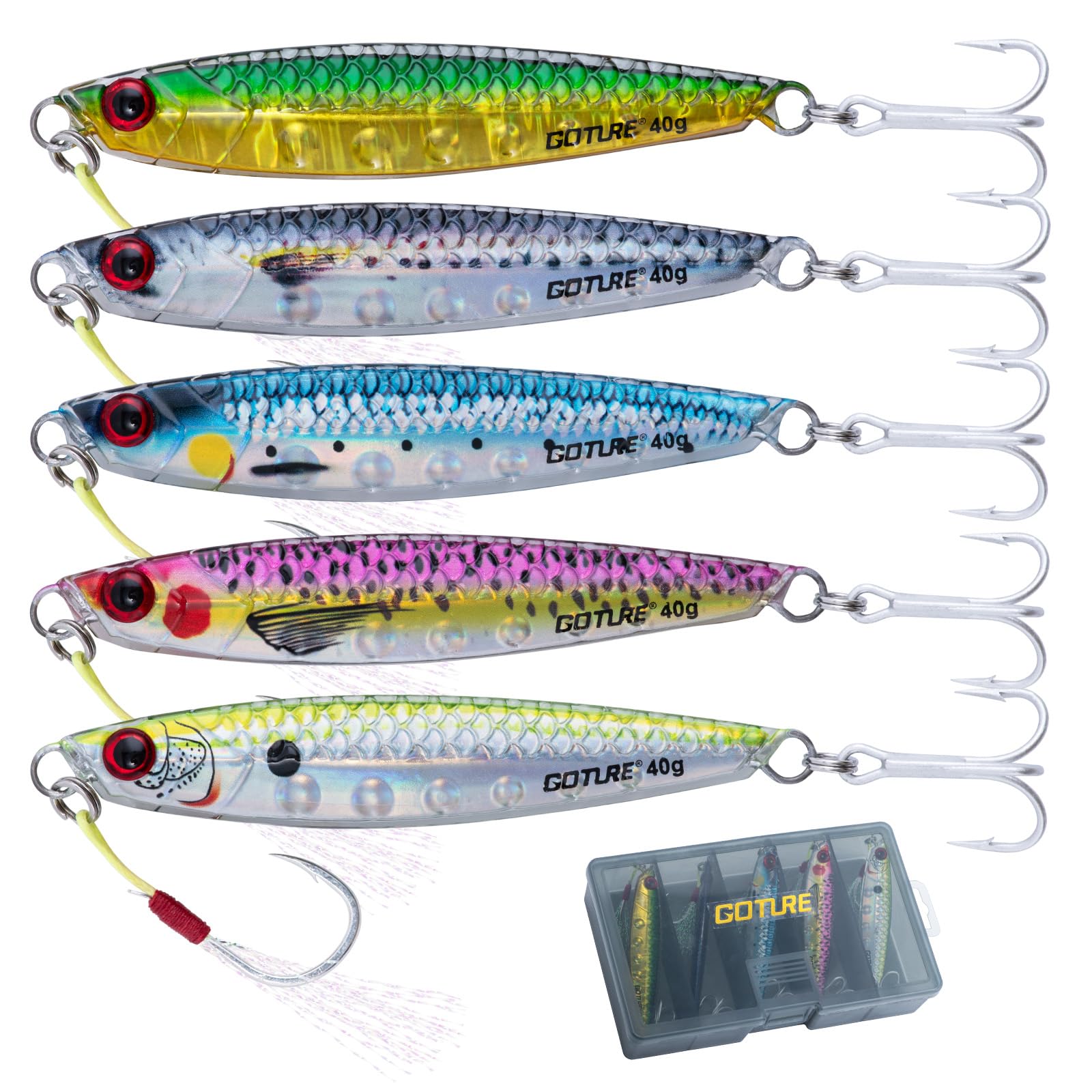 

Goture Metal Jig Jig Set 40g Set of 5 Lures