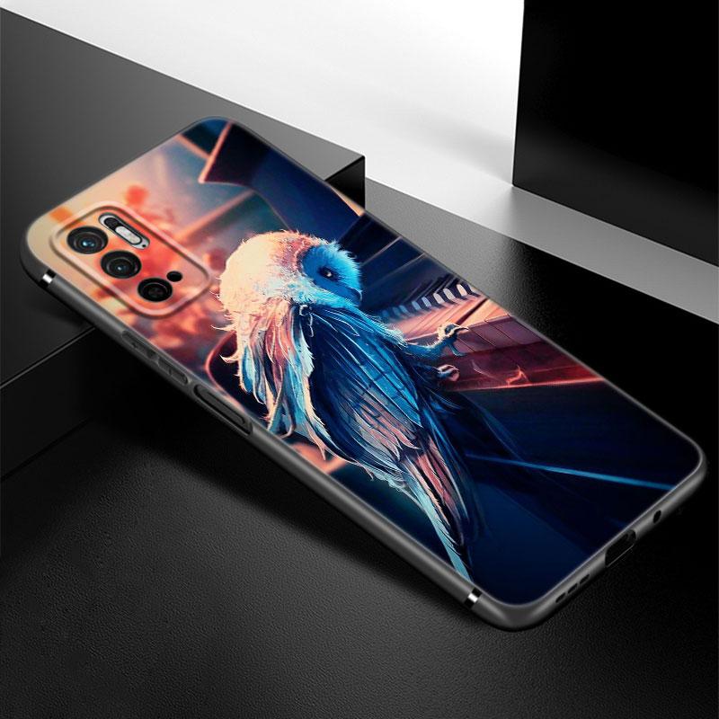 Cute Owl Animal Phone Case For Xiaomi Redmi Note 7 8 9 10 Lite 11 11E 11T 12 Pro 11S 4G 10T 5G 8T 9S 10S Soft TPU Black Cover