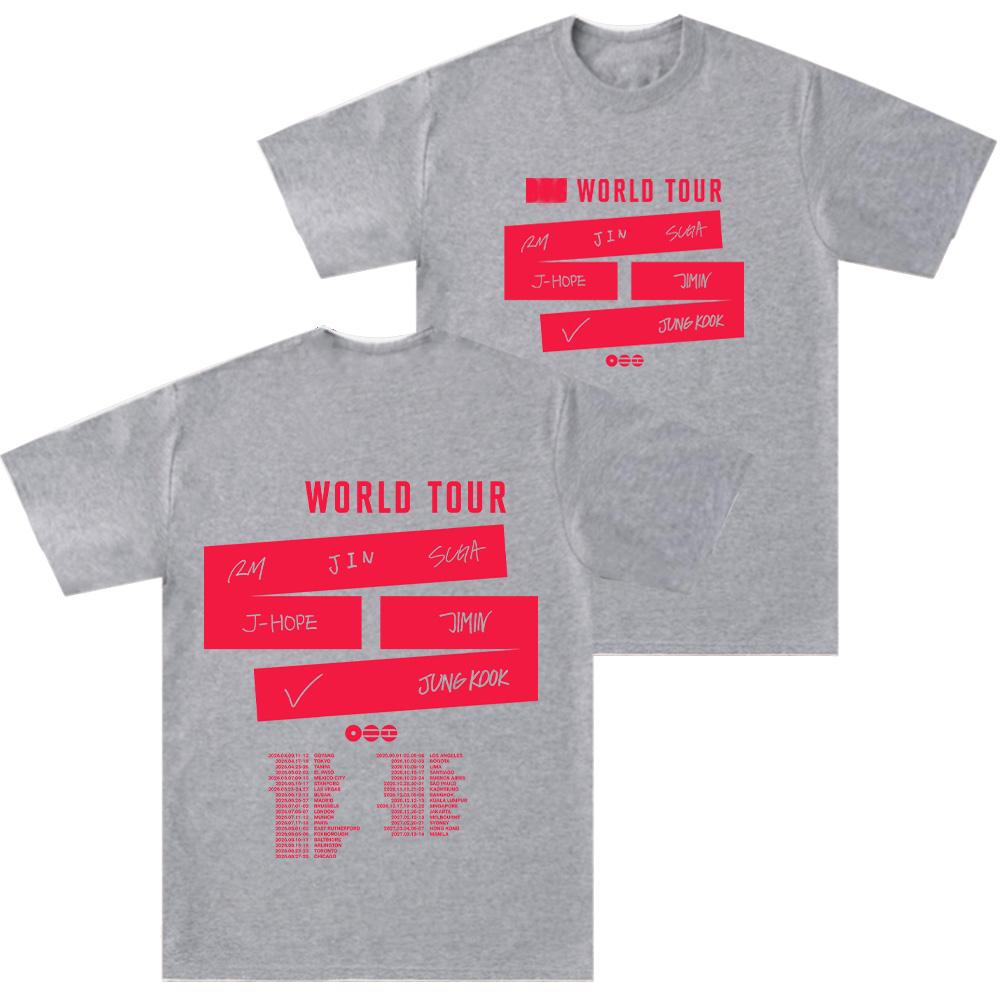 The 5th Album World Tour T Shirts 2026 New Y2k Fashion Cotton Tees Men Women Round Neck Short Sleeve Clothes