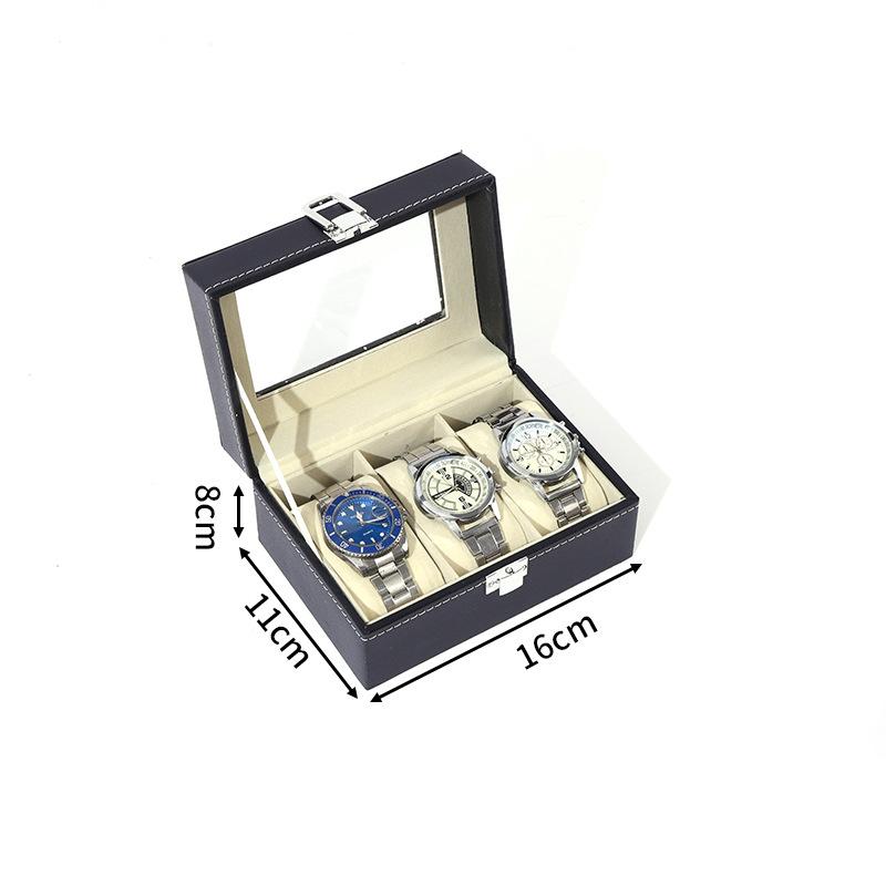 Delesys 2/3/4/5/6/8/9/10/12/20 Slots Household Multi Functional Watch And Jewelry Storage Box Pu Leather Watch Display Case