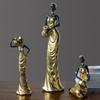 Resins Figure of African Black Woman Sculpture for Adding Cultural Touch to Interior