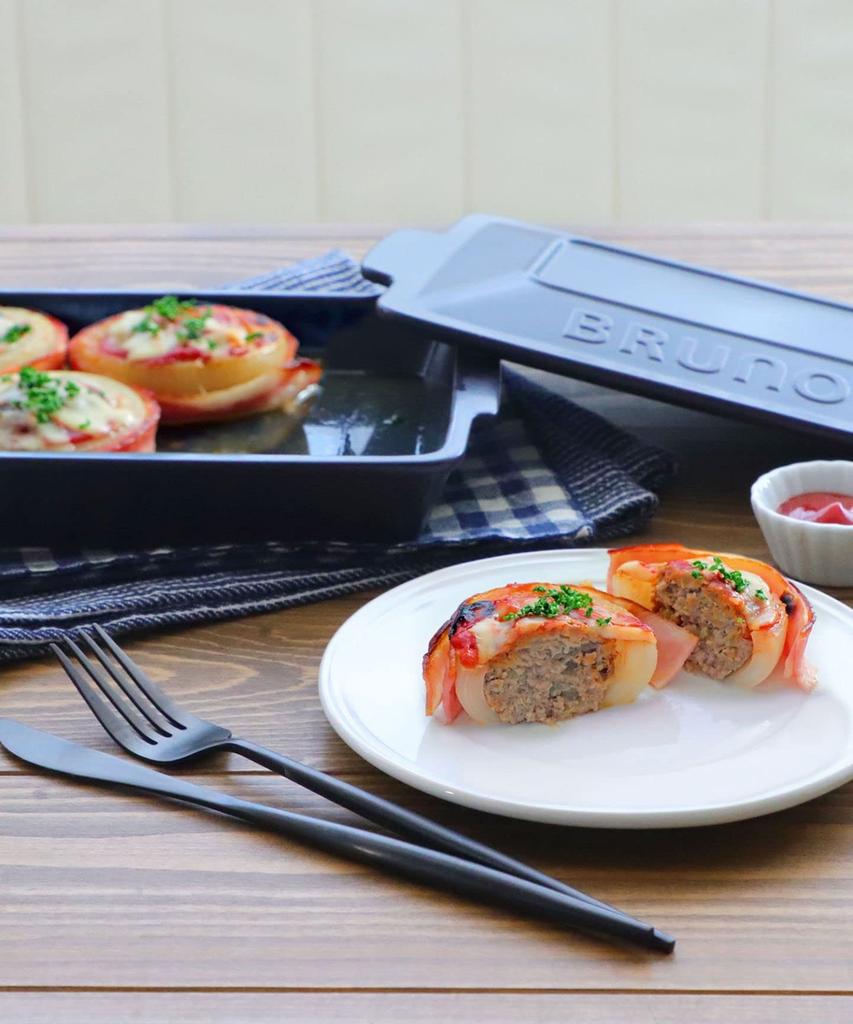 BRUNO Ceramic Grill Pan, Pink, One Size (BHK279-PK)