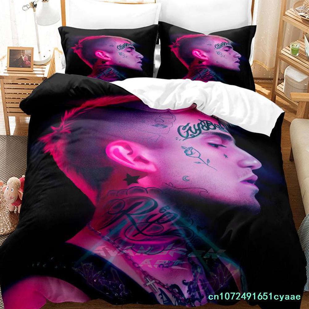 Popular Lil Peep Bedding Set Single Twin Full Queen King Size Bed Set Adult Kid Bedroom Duvetcover Sets Anime Parure De Lit Bed