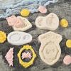 Mirror Frame Fondant molds cupcakes Top Decorations Biscuit Decorations Craft Tool Resin Moulds Christmas Fondant molds