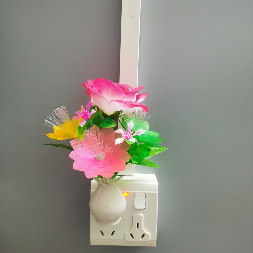 Intelligentes Nachtlicht Leuchtet die Vase automatisch aus Glasfaserkern Nachtlicht Intelligente Lichtsteuerung LED Energiesparend Schönes Licht