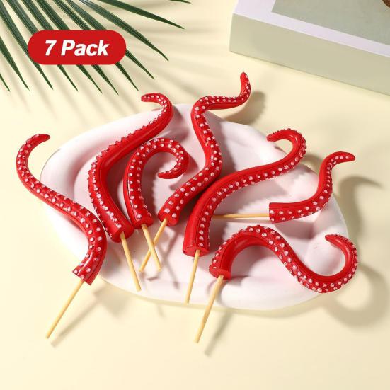 7Pcs/Set Planter Insert Tentacles Flower Pot Decoration Realistic Octopus Tentacles for Garden Balcony Indoor Potted Plants Decor