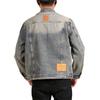 Men's Plus Size Retro Denim Jacket with Turn-Down Collar and Multi-Pockets for Spring
