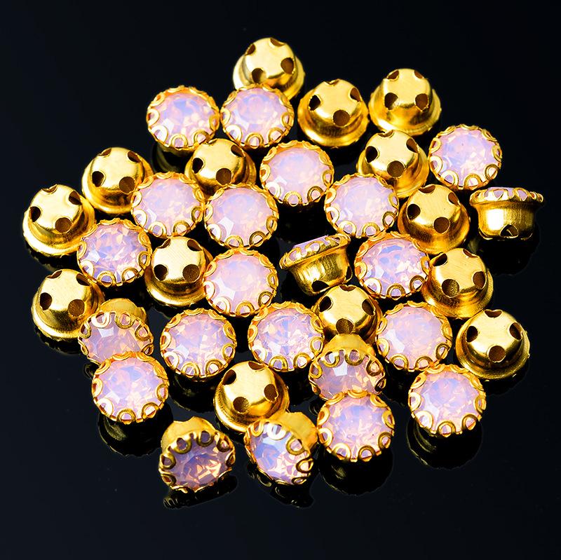 „Gheare din sticlă de cristal colorată rochie de mireasă din dantelă de diamant Accesorii pentru bijuterii DIY”