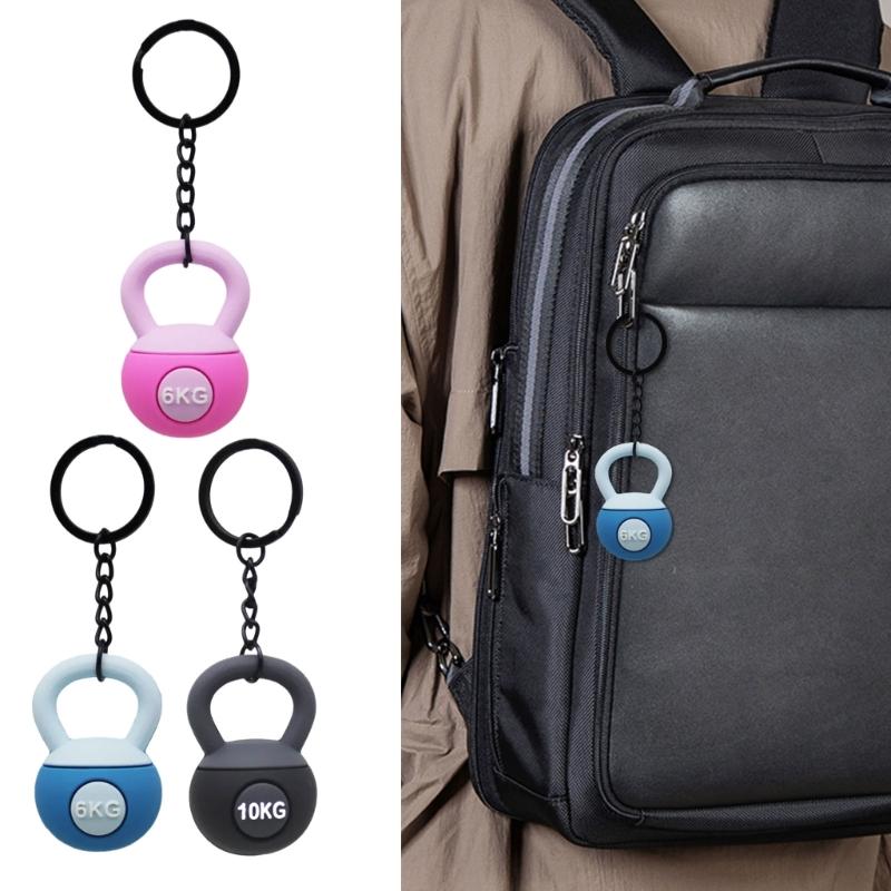 3D Kettlebell Keychain Bag Accessory Portable Kettlebell Keychain Pendant Keyrings Charm For Decorating Keys And Bags