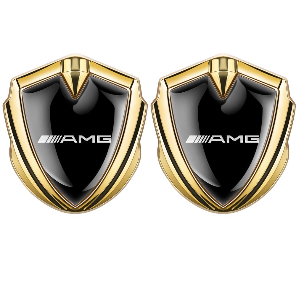 1/2Pcs Car Metal Chrome Shield Logo Car Body Trunk Fender Decoration Stickers For Mercedes Benz W204 W205 W212 W213 W221 W177