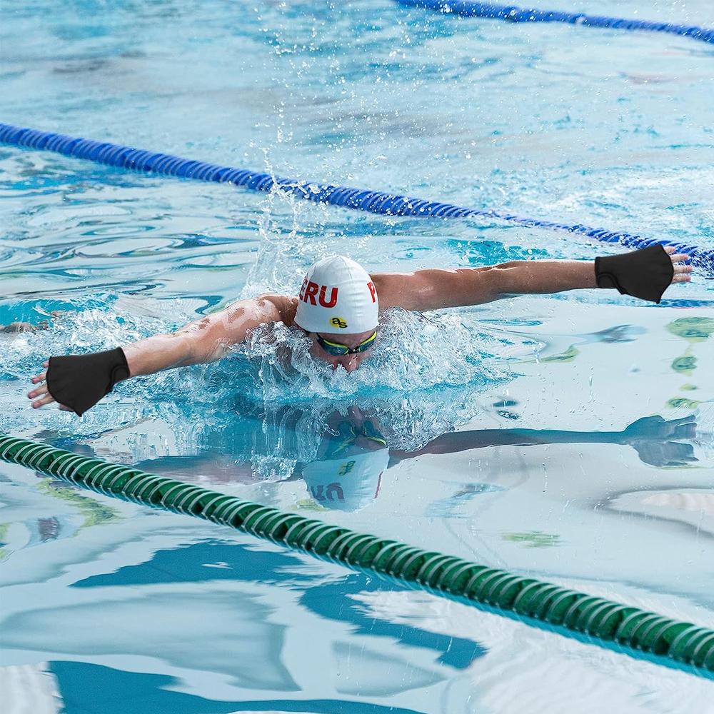 Veekindad ülakeha vastupanu suurendamiseks, võrkkangaga ujumiskindad, hästi õmmeldavad Aquatic Fitnessi veekindlustreening