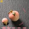 Copper-Plated 24K Gold Persimmon and Peach Pendant Charms for DIY Jewelry