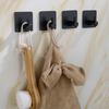 4Pcs Bathroom Towel Hook Multipurpose Sticky Wall Hooks Wall Mounted Coat Rack Robe Clothes Hook for Bath Kitchen